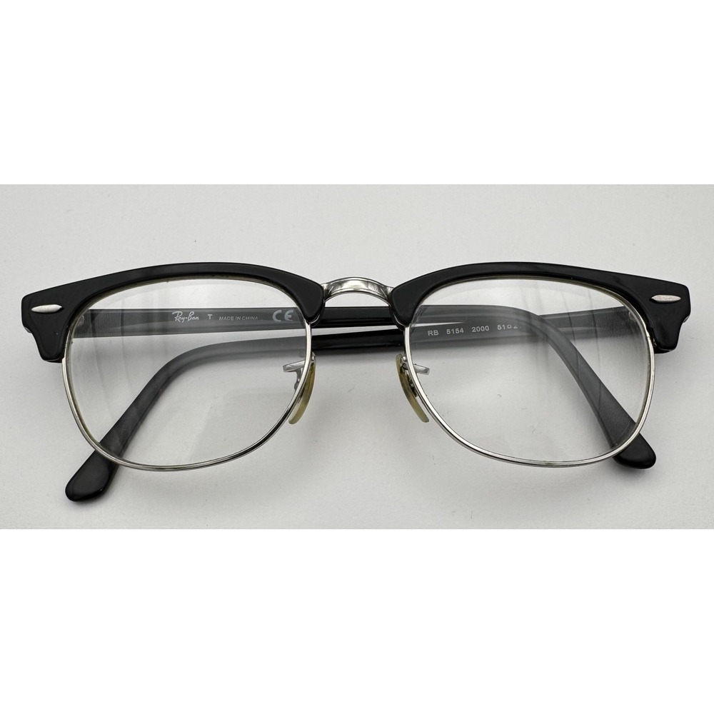 Ray-Ban RB5154 2000 Clubmaster Black Eyeglass Frames 51-21-145 Classic Retro